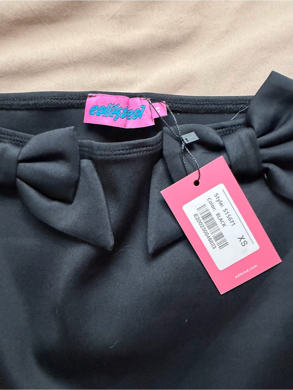 Edikted‎ Black Bow-Detail Mini Skirt - Picture 2 of 2